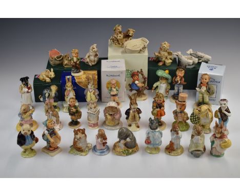 A collection of Beswick and Royal Albert Beatrix Potter figures including Pickles, Pig Wig, Susan, Tommy Brock BP2, Amiable G