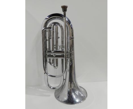 A two valve baritone bugle by Dynasty, A 3856, together with a Besson 8 mouthpiece Condition Report: Available upon request