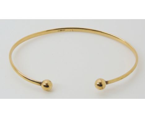 A 9ct gold bangle 6.1gms Condition Report: Available upon request