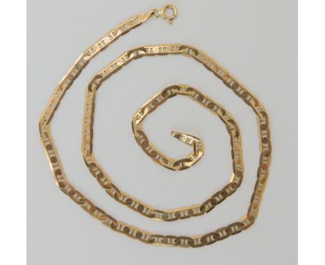 A 9ct gold Italian made fancy link chain, length 44cm, weight 7.5gms Condition Report: Stamped 9k Italy with further 9ct impo