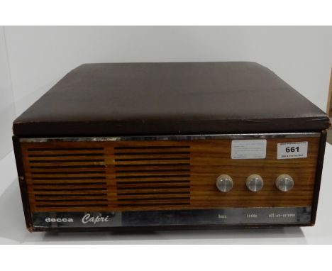A Decca Capri portable vinyl record player Condition Report: Available upon request