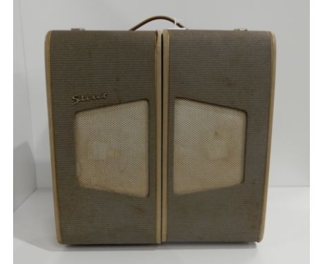 A Philips Diamond portable stereo vinyl record player type AG9125W/03 serial number 22231 Condition Report: Available upon re