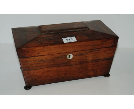 A Victorian sarcophagus shaped tea caddy, 30cm wide Condition Report: Available upon request
