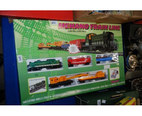 Two Mehano train sets, Triang R.161 Hopper Car Set all in original boxes, various wagons etc Condition Report: Available upon