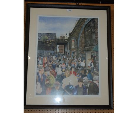 AVRIL PATON The Briggait, Glasgow, signed, print, 61 x 47cm Condition Report: Available upon request