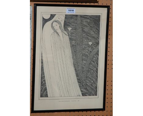 HANNAH FRANK Come lovely and soothing death, signed, print, 1949, 37 x 26cm Condition Report: Available upon request