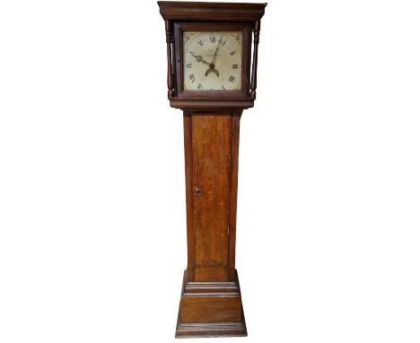 Late 19th Century (Restored) Oak long Cased Grandfather Clock, Enamel Painted Dial Reading J Bridge Saxmundham, Calender Whee