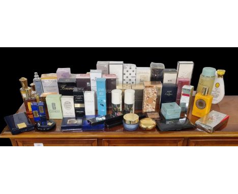 Large Quantity - 1 Shelf of Designer Perfumes, Beauty Treatments &amp; Make-up - Mostly All Unopened, Chanel, Lancome, Cartie