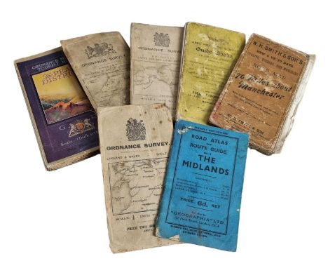 Collection of Vintage Ordnance Survey Maps - The Peak District, Manchester, Midlands etc 