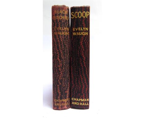 [MODERN FIRST EDITIONS]  Waugh, Evelyn. Scoop, first edition, Chapman &amp; Hall, London, 1933, decorative cloth, octavo; and