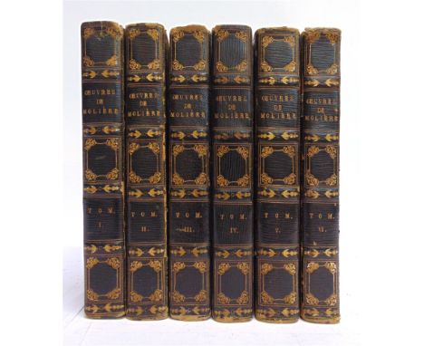 [CLASSIC LITERATURE]. BINDINGS  Moliere [Poquelin, Jean-Baptiste]. Oeuvres de, new edition, six volumes, Aillaud, Paris, 1823
