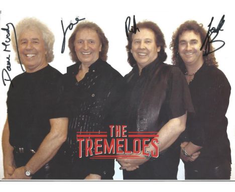 Tremeloes 12x8 signed colour photo. The Tremeloes are an English beat group founded in 1958 in Dagenham, Essex, and still act