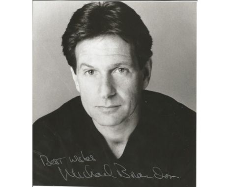 Michael Brandon 9x8 signed B/W photo. Michael Brandon (born Michael Feldman; 1945) is an American actor who lives in London a