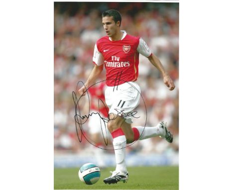 Football Robin Van Persie 12x8 signed colour photo pictured in action for Arsenal. Robin van Persie born 6 August 1983) is a 