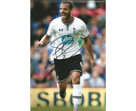 Football Roberto Saldado 12x8 signed colour photo playing for Spurs. Roberto Soldado Rillo born 27 May 1985) is a Spanish pro