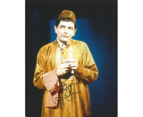 Rowan Atkinson 10x8 signed colour photo. Rowan Sebastian Atkinson, CBE (born 6 January 1955) is an English actor, comedian, a