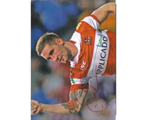 Sam Tomkins 12x8 signed colour photo picture playing for the Wigan warriors. Sam Tomkins (born 23 March 1989) is an English p
