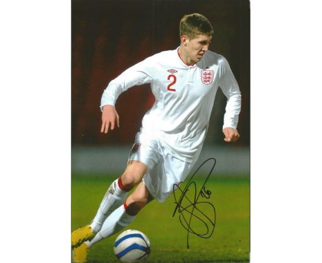 Football John Stones 12x8 signed colour photo in action for England. John Stones (born 28 May 1994) is an English professiona