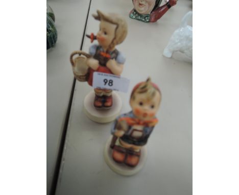 Two Hummel figures, Little Shopper  & Little Hiker