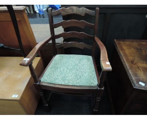 A ladder back chair