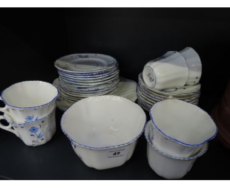 An early to mid 20th century tea service, Victoria, blue floral