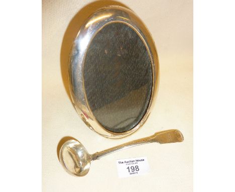 Scottish Sterling silver sauce ladle with shell finial, hallmarked for Edinburgh 1826, Marshall &amp; Sons. Together with a s