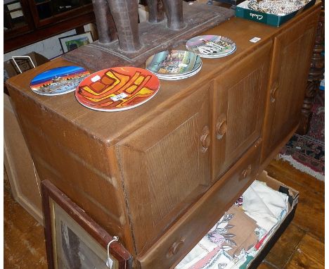 Mid century Ercol mid elm sideboard (fade marks to side)