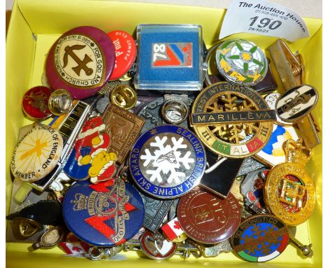 Collection of vintage enamel badges