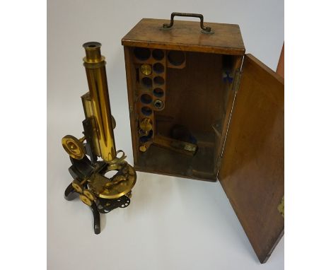 A Lacquered and Brass "Paragon" Binocular Microscope, By J.Swift &amp; Son London, circa late 19th / early 20th century, Havi