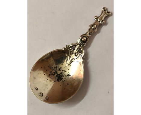 A Regency and Later Silver Caddy Spoon, Struck with old indistinct marks to the bowl, hallmarks to the reverse for Lewis Lewi