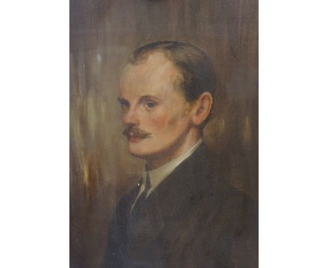Robert G Paterson "Portrait of a Gentleman" Oil on Board, signed and dated 1911 to lower right, 36cm x 26cm, in a gilt frame 