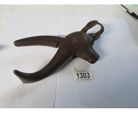 A black forest nutcracker in the shape of a stag