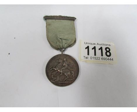 An 1893 Army Temperance Association 'Watch and be Sober' fidelity medal