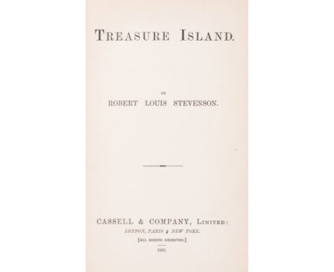 Stevenson (Robert Louis) Treasure Island, first edition, half-title, map frontispiece, 4pp. advertisements at end dated 5G-78