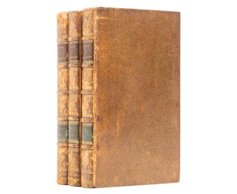 [Austen (Jane)] Sense and Sensibility: A Novel, 3 vol., second edition, half-titles and final blanks as called for, foxing, n