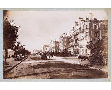 Nice.- Monaco.- [Photograph album], 13 photographs mounted on 7 thick card leaves, 2 captured in the negative, others caption