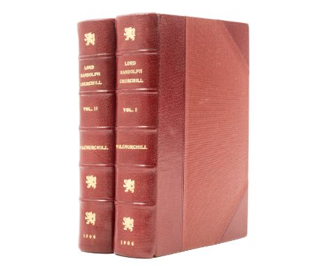 Churchill (Sir Winston Spencer) Lord Randolph Churchill, 2 vol., first edition, portrait frontispieces with tissue-guards, pl