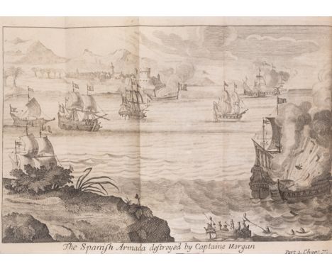 Pirates.- Exquemelin (Alexandre Olivier) The History of the Bucaniers of America, 3 parts in 1, third edition, 15 folding eng