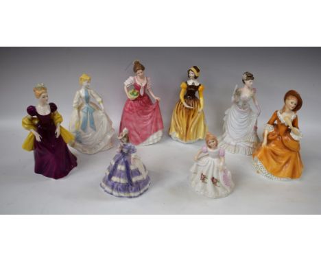 A Royal Doulton figure, Lady Jane, limited edition, numbered 3832/9500; another, similar, June, HN3323; a Royal Doulton figur