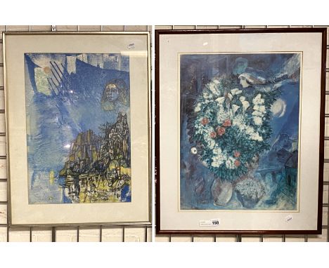 2 MARC CHAGALL PRINTS - FRAMED 53CMS (H) X 40CMS (W) - PRINT ONLY