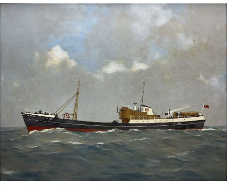 Walter Goodin (British 1907-1992): 'Kingston Pearl' Ship's Portrait, oil on board signed 52cm x 66cm  