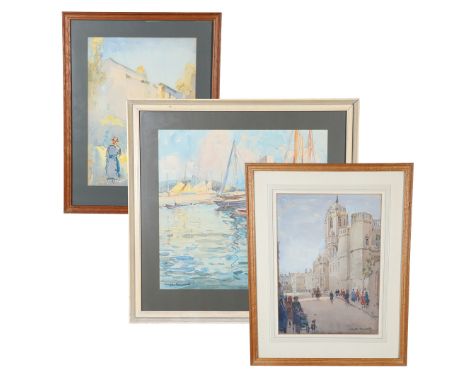 ARTHUR HENRY KNIGHTON HAMMOND (1875-1970). CHRIST CHURCH, OXFORD; FRENCH BOATS; A GROUP OF WOMEN. (d) ARTHUR HENRY KNIGHTON H