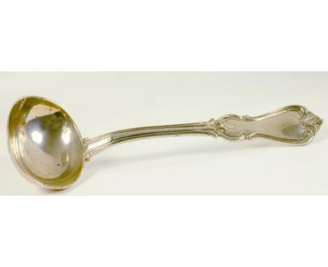 A VICTORIAN SILVER SAUCE LADLE, ALBERT PATTERN, LONDON 1846, 3OZS 