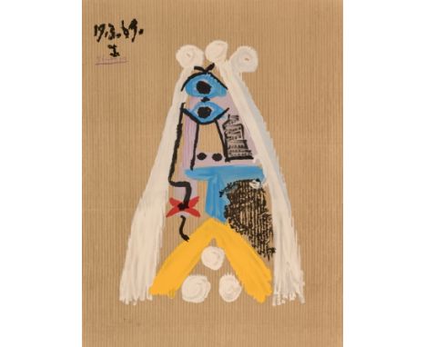 Pablo Picasso. 1881 Malaga - 1973 Mougins. Nach. 'Portrait Imaginaire' Farblitho nach einem Gemälde. Im Druck sign. 13.6.69 I