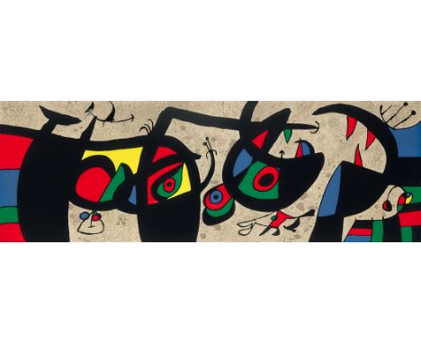 Joan Miro. 1893 Barcelona - 1983 Palma de Mallorca. Sign.nummer 95/100. Le Lézard aux plumes d'or. Farblitho 1971. Aufl. 100 