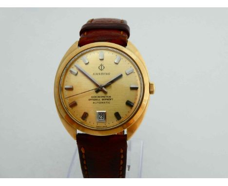 Candino Chronometer in 585 GG Schweiz um1965, HerstellerCandino, Gehäuse in 585 Gelbgold, offiziell zertifiziertes Chronomete