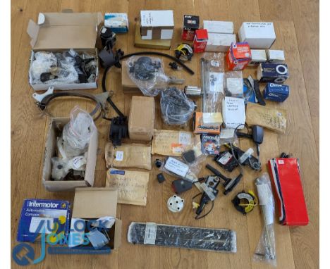 Automobile - Car Parts - Assorted parts such as head bolts, exhaust gaskets, seat belt clips, spark leads, sensor, oil filter
