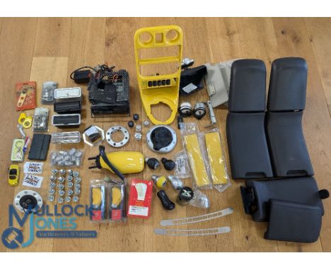 Automobile - MG Rover Parts and Accessories - includes wheel nuts, gear knobs, MG key rings, centre console, ash trays, dials