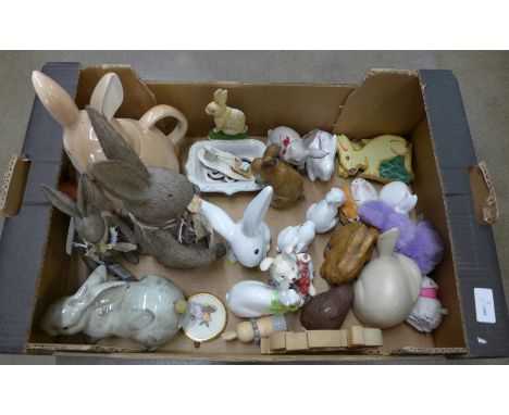 A collection of rabbit figures including two Kaiser and one Goebel **PLEASE NOTE THIS LOT IS NOT ELIGIBLE FOR POSTING AND PAC