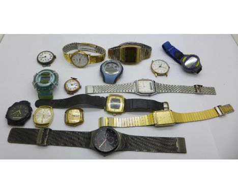 Watches including Rotary, Sekonda, Avia and Casio 